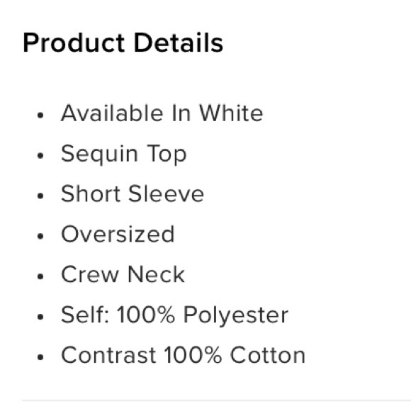 FashionNova | sequin oversized top size small - Picture 5 of 6